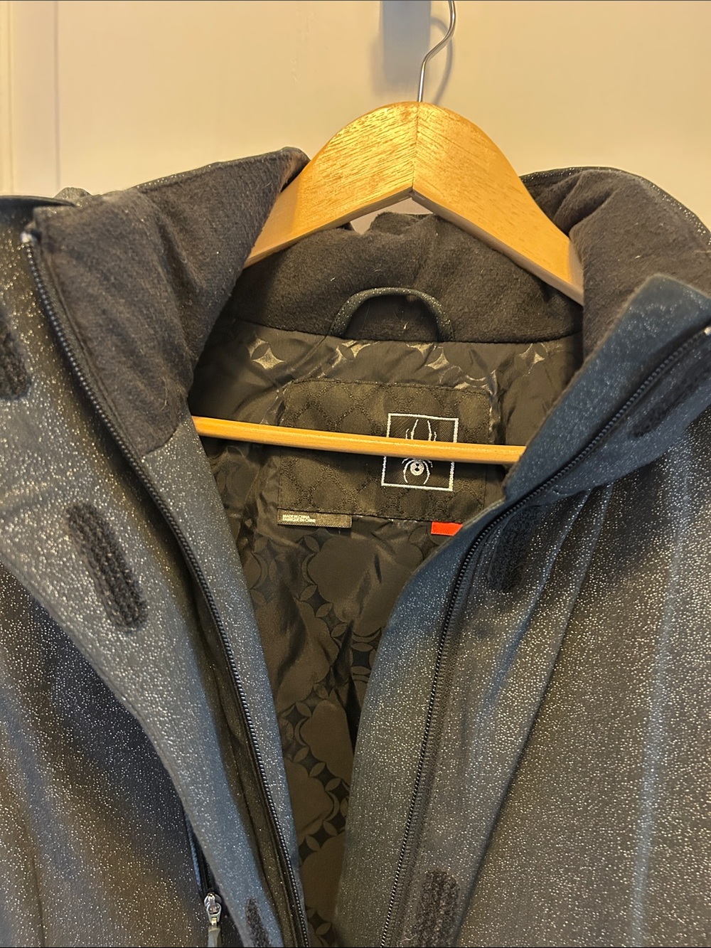Spyder Women's Hooded Ski Jacket in Charcoal Gray with Subtle Shimmer - Picture 2 of 6